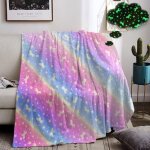 Couverture lumineuse plaid enfant fille, couverture enfant licorne phosphorescent, couverture chaude ...
