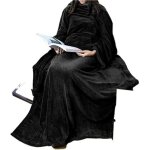 Couverture  manches portable pour adultes, femmes et hommes, pull en peluche, ultra chaude, confortable, ...