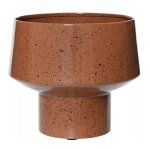 Couverture m�tallique 18x16cm marron � pois noirs