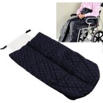 Couverture noire pour fauteuil roulant, couverture de fauteuil roulant en peluche �paisse et chaude pour ...