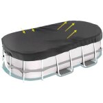 Couverture ovale pour piscines hors sol - couverture solaire ovale pour piscines - b�che d'hiver robuste ...