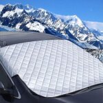 Couverture pare brise voiture, ultra �paisse bache voiture, b�che pare brise hiver, antineige, antigel, ...