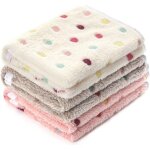 Couverture en peluche ultra - souple pour chien / chat 3 pices points clair small (60 40cm)