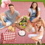 Couverture pique nique 200x200, nappe pique nique, natte de plage, imperm�able, tapis pique nique pliable ...