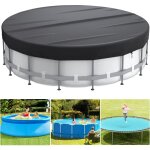 Couverture de piscine ronde, couverture d'hiver de 12 pieds pour piscines hors sol, couverture pour spa ...
