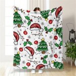 Couverture plaid de nol chaud doux couverture en flanelle couverture polaire de nol couverture en peluche ...