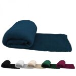 Couverture, plaid polaire 160 x 220 cm en flanelle ultra doux - bleu - vivezen