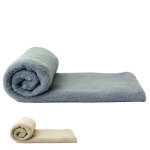 Couverture, plaid polaire, jet� de canap� 150 x 200 cm cosy ultra doux - 100% polyester - gris - vivezen ...