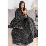 Couverture polaire wave 220x240 grise