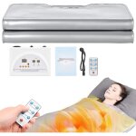 Couverture sauna infrarouge, 2 zones far infrared sauna blanket professionnel, portatif couverture thermique ...