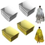 Couverture de survie lot de 4 couvertures d'urgence 210x160cm couverture thermique r�utilisable contre ...