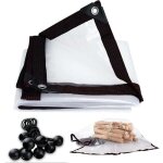Couverture v�g�tale transparente - couverture v�g�tale imperm�able de haute qualit� avec ?illets, protection ...