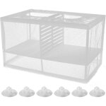 Couveuse pondoir flottante s�paration amovible filet fin 6 ventouses protection alevins