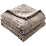 Couvre - lit 100 % coton gaufr� - plaid moelleux - couverture d'�t� douce - aspect gaufr� - en coton ...