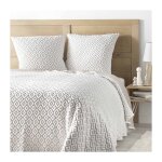 Couvre - lit & 2 housses de coussin 'joana' 220x240cm blanc
