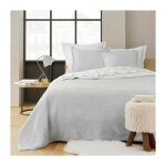 Couvre - lit & 2 housses de coussin 'mylene' 220x240cm gris Couvre - lit & 2 housses de coussin 'mylene' 220x240cm gris