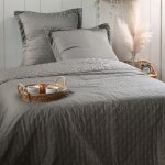 Couvre lit boutis rversible 240x220 avec 2 taies cleo