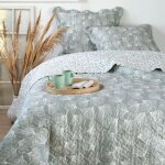 Couvre lit boutis rversible 240x220 avec 2 taies nova