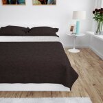Couvre - lit � double face matelass� 220 x 240 cm cr�me et marron vidaxl
