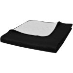 Couvre - lit à double face matelassé noir / blanc 170x210 cm vidaxl Couvre - lit à double face matelassé noir / blanc 170x210 cm vidaxl