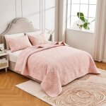 Couvre lit estamp� 220x200cm, dessus de lit et couvre lits 2 personnes en 100% microfibre, couvre lit ...