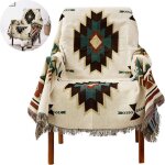 Couvre - lit avec des franges, double face, coton, tiss� indiens plafond est con�ue comme une couchdecke ...