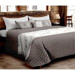 Couvre - lit matelass� � champoluc � gris tourterelle - microfibre douce, rembourrage hypoallerg�nique ...