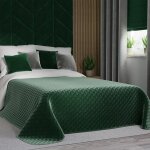 Couvre - lit matelass� velvi - vert bouteille - 170x210 cm