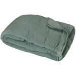 Couvre - lit en microfibre matelass�e vert tilleul 150x200 cm
