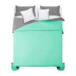 Rea - couvre - lit réversible capitonné diamante mint / l. grey 2. 20x2. 40 Rea - couvre - lit réversible capitonné diamante mint / l. grey 2. 20x2. 40