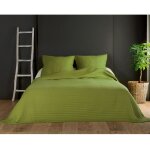 Couvre lit et taie matelasss vert clair 180x240 cm