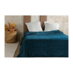 Couvre lit velours gaufr - 240x260cm - bleu marine