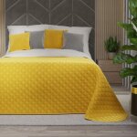 Couvre - lit velvi 220x240cm - jaune soleil � motif g�om�trique