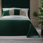 Couvre - lit velvi 220x240cm - vert �meraude � motifs g�om�triques