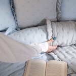 Couvre - lit werona 200x220cm bleu b�b� - d�licatesse et charme dans votre chambre