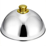 Couvre - plat inoxydable avec vo�te anti - mouches et anti - poussi�re cloche alimentaire dor�e pour ...