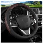 Couvre volant voiture, housse de volant respirante antid�rapante pour le sport, respirant microfibre ...