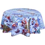 Nappe en toile cirée ronde neige Nappe en toile cirée ronde neige