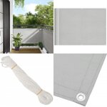 Cran de balcon gris clair 75x600 cm 100% polyester oxford - paravent balcon - �cran de confidentialit� ...