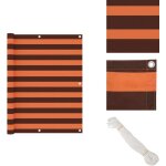 Cran de balcon orange et marron 120x400 cm tissu oxford - Écran de balcon - paravent de balcon - intimité ... Cran de balcon orange et marron 120x400 cm tissu oxford - Écran de balcon - paravent de balcon - intimité ...