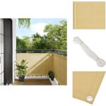 Cran de balcon sable 90x300 cm 100% polyester oxford - paravent balcon - cran de confidentialit - parasol ...