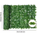 Cran de confidentialit en lierre artificiel, clture de haie artificielle extensible dcoration de feuille ...