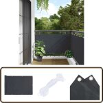 Cran d'intimit de balcon anthracite 500x90 cm pvc - brise vue balcon - ecran d'intimit - cloture balcon ...