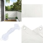 Cran d'intimit� de balcon blanc 300x120 cm pvc - brise vue balcon - ecran d'intimit� - cloture pvc - ...