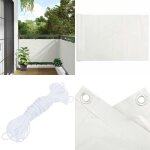 Cran d'intimit� de balcon blanc 500x75 cm pvc - �cran d'intimit� balcon - brise vue balcon - cl�ture ...