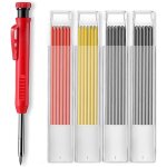 Crayon chantier, crayon charpentier, porte mine chantier, crayon pica, 1 crayons charpentier avec 24 ...