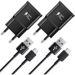 Crea - chargeur rapide 2 pices, cble de 1, 2 m, compatible avec samsung galaxy s22 s21 s20 s8 s10 s9 ...