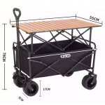 Crea - chariot de camping pliable et résistant, capacité de charge de 400 kg, avec table, poignée télescopique ... Crea - chariot de camping pliable et résistant, capacité de charge de 400 kg, avec table, poignée télescopique ...