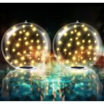 Lampe solaire flottante pour piscine, lumi�re chaude, boule transparente avec t�l�commande, luminaire ...
