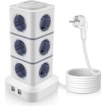 Multiprise, tour multiprise, 12 prises multiprise electrique (2500w / 10a) avec 4 ports usb, multi prises ...